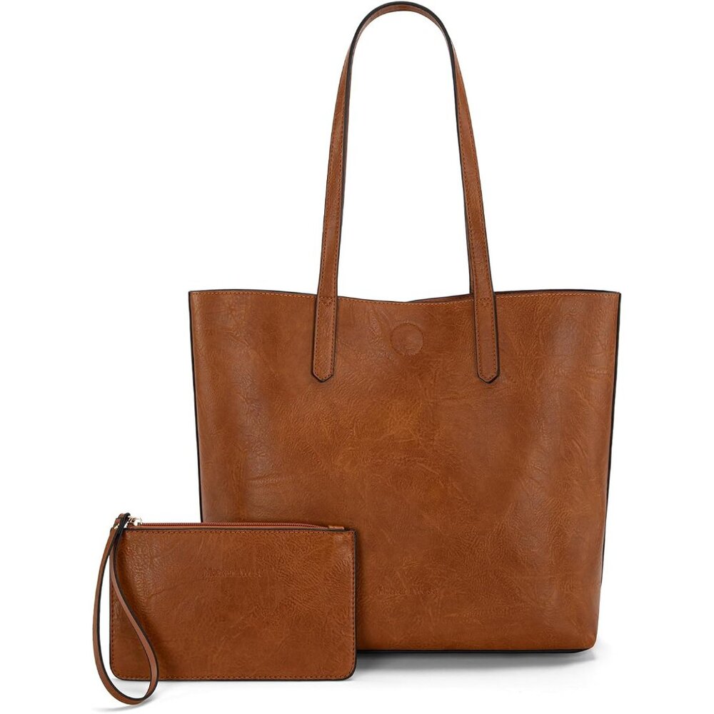 Sophisticated Soft Hobo Bag For Women - Light Brown Tote With Extra Card Pouch